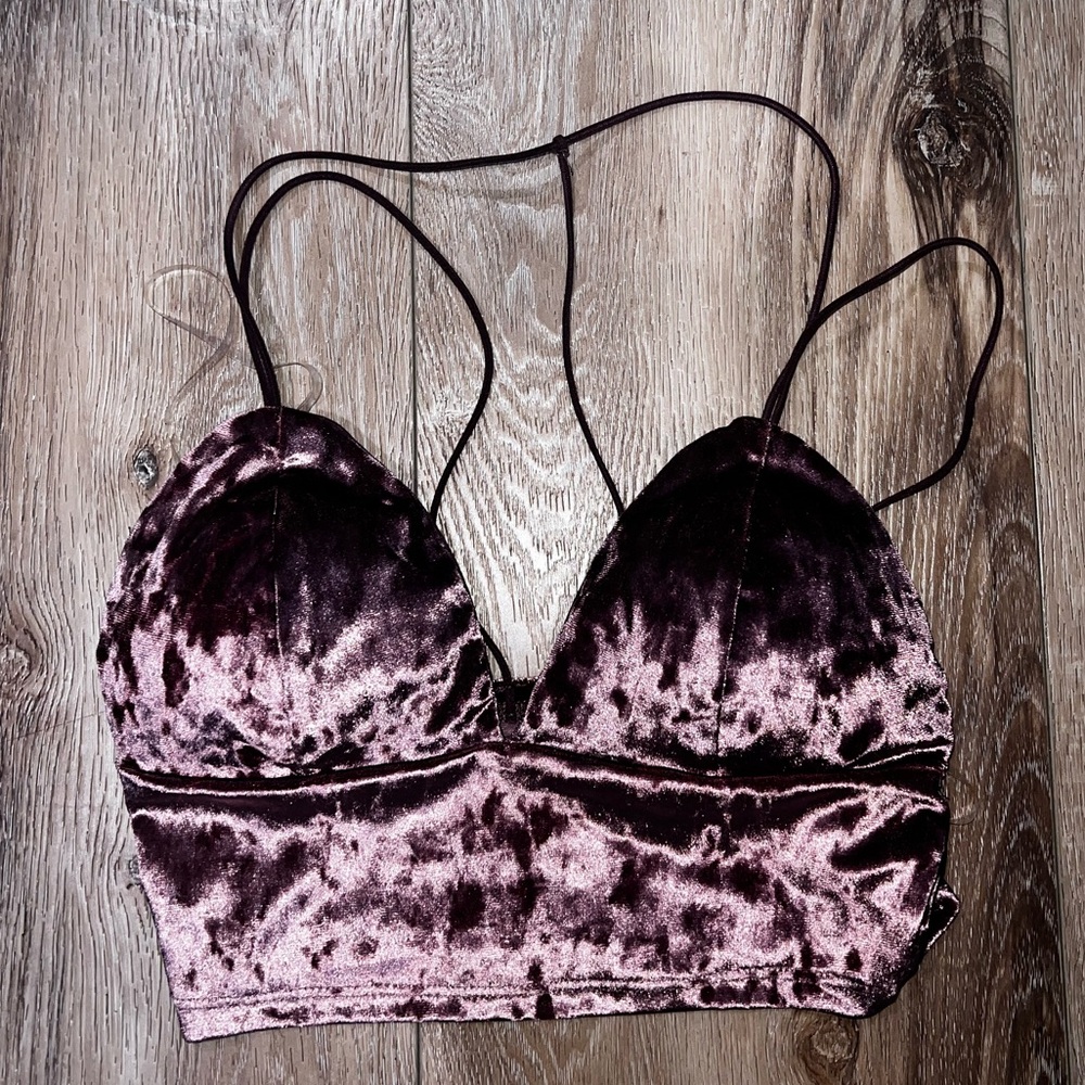 Velvet burgundy top